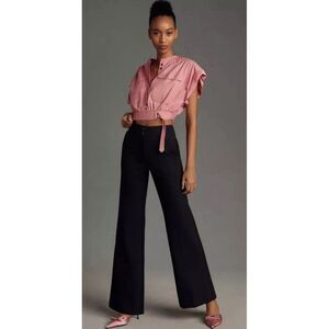 Anthropologie by Maeve Naomi Ponte Wide Leg Flare Pants - Size 10